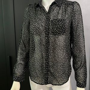 Sheer Polka Dot Blouse